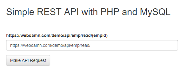 Create Simple REST API with PHP & MySQL